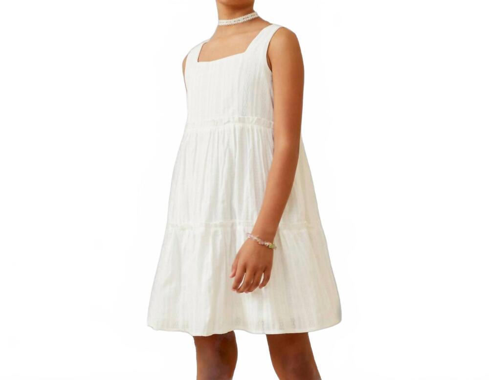 NEW HAYDEN LA girl's by the shore dress in off white
